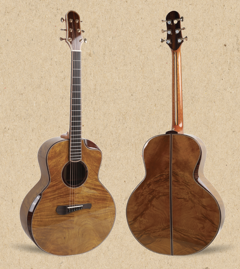Dmeartin DM-606 Traditional Acoustic Guitar - Golden Thread Nanmu Top & Mahogany Body